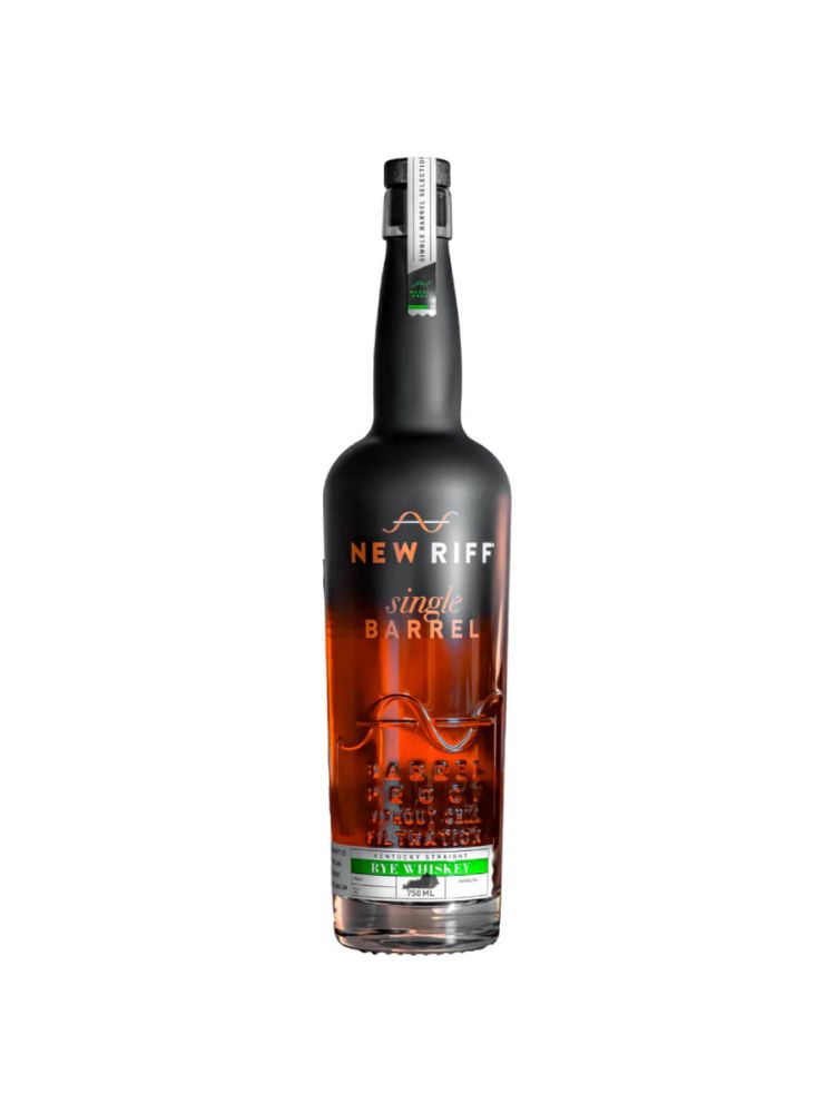 New Riff Single Barrel Select Straight Rye Whiskey, 750mL bottle on white background