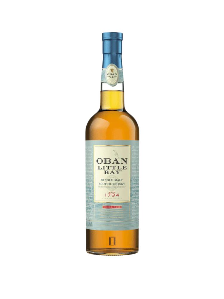 Oban Little Bay Single Malt Scotch Whisky, 750mL Bottle on White Background