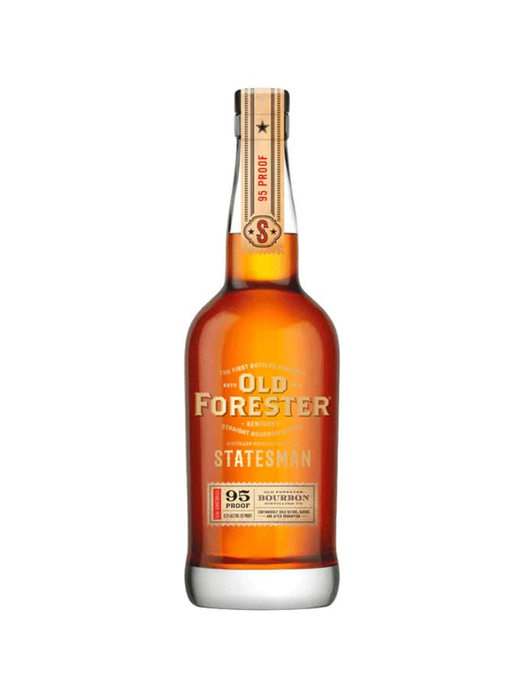 Old Forester Statesman Bourbon, 750mL bottle on white background