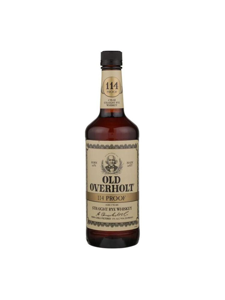 Old Overholt 114 Proof Straight Rye Whiskey, 750mL bottle on white background