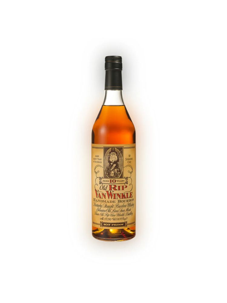 Old Rip Van Winkle 10 Year Bourbon, 750mL bottle on white background
