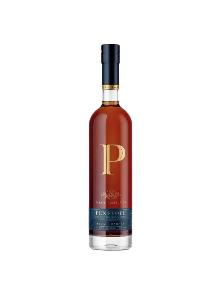 Penelope 10 Year Estate Collection Single Barrel Bourbon, 750mL bottle on white background