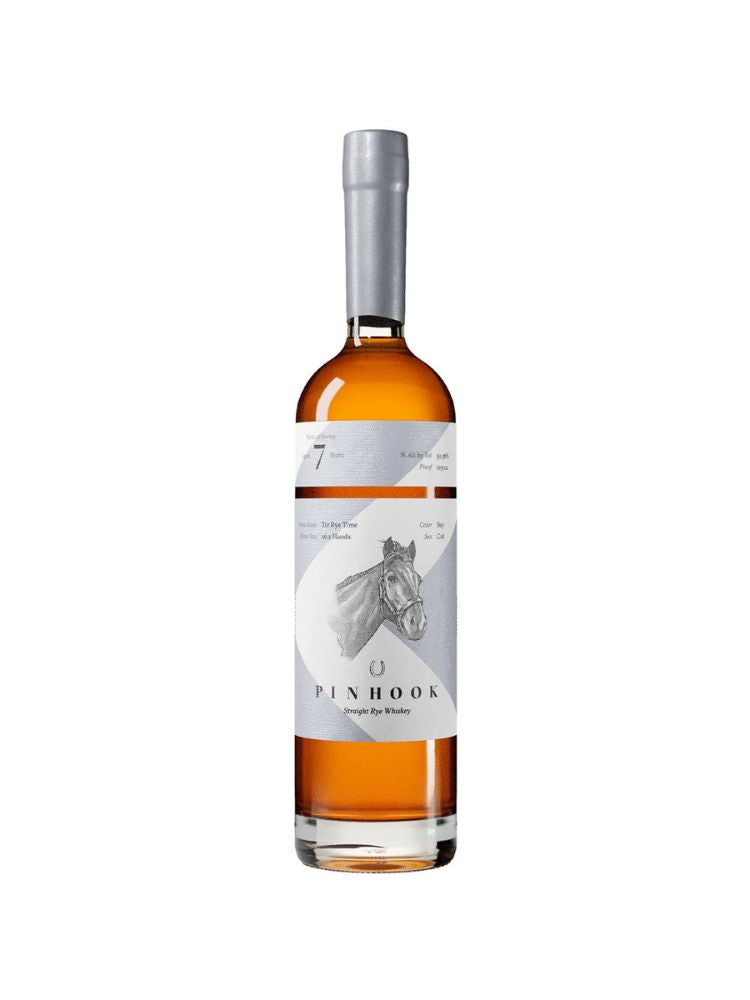 Pinhook Tiz Rye Time 7 Year Old Straight Rye Whiskey, 750mL bottle on white background