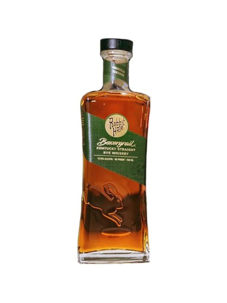 Rabbit Hole Boxergrail Kentucky Straight Rye Whiskey, 750mL bottle on white background