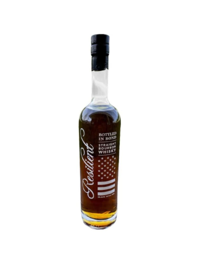 Resilient Bottled in Bond Straight Bourbon Whisky bottle on white background