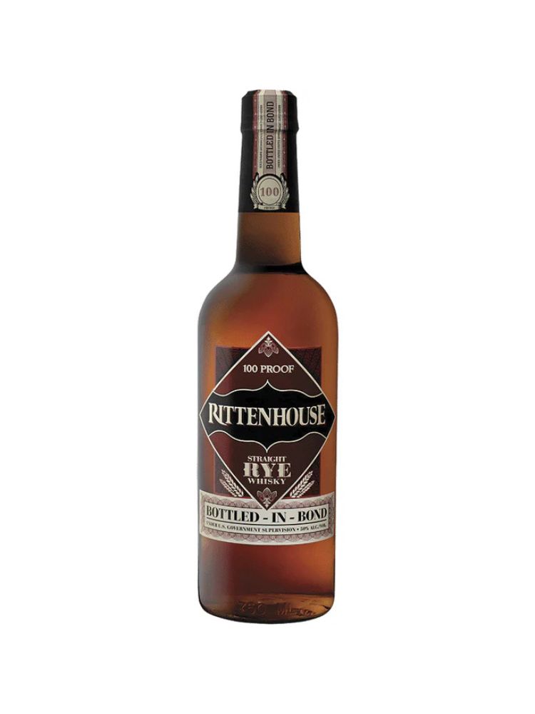 Rittenhouse Rye 100, 750mL bottle on white background