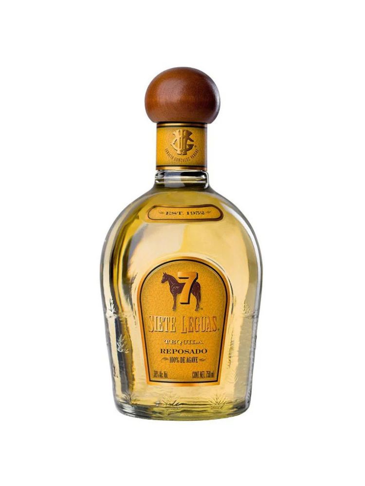 Siete Leguas Reposado Tequila, 750mL bottle on white background.