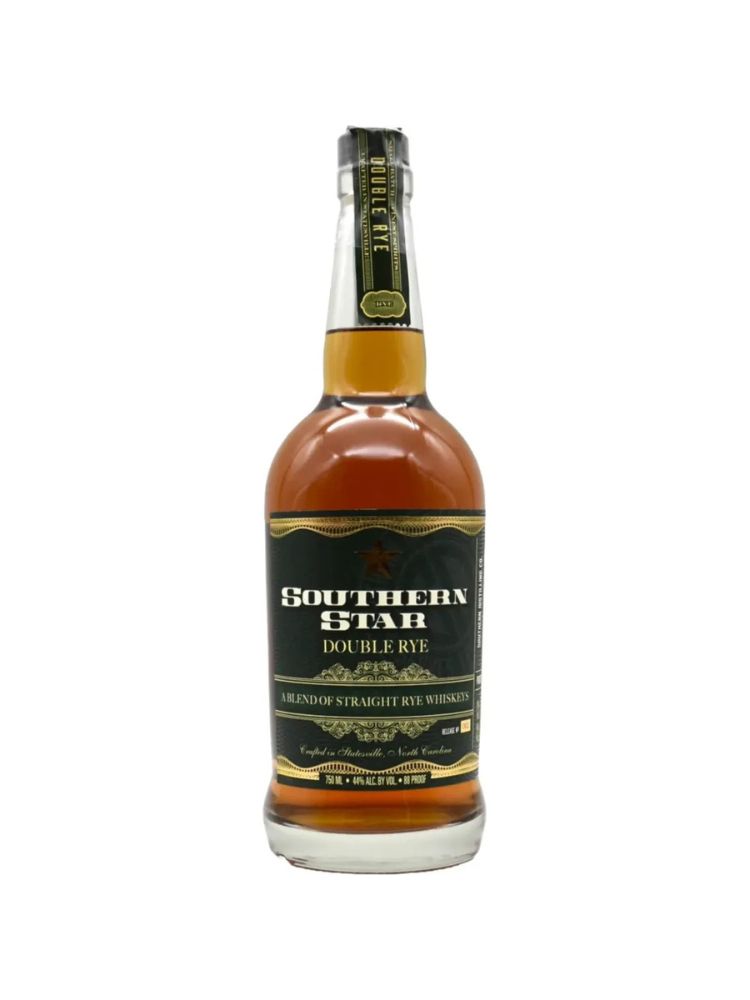 Southern Star Double Rye Whiskey, 750mL bottle on white background.