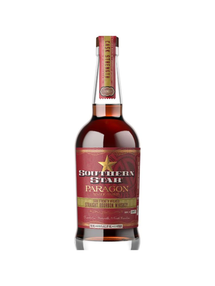 Southern Star Paragon Cask Bourbon Whiskey, 750mL bottle on white background