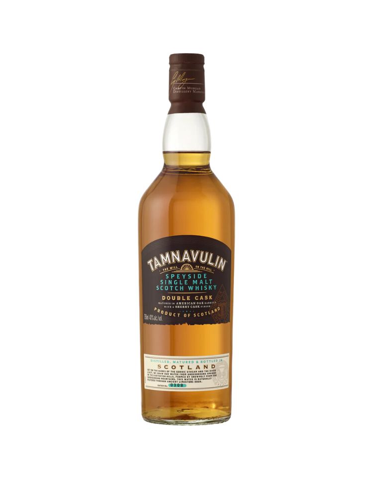 Tamnavulin Double Cask Scotch Whisky, 750mL Bottle on White Background