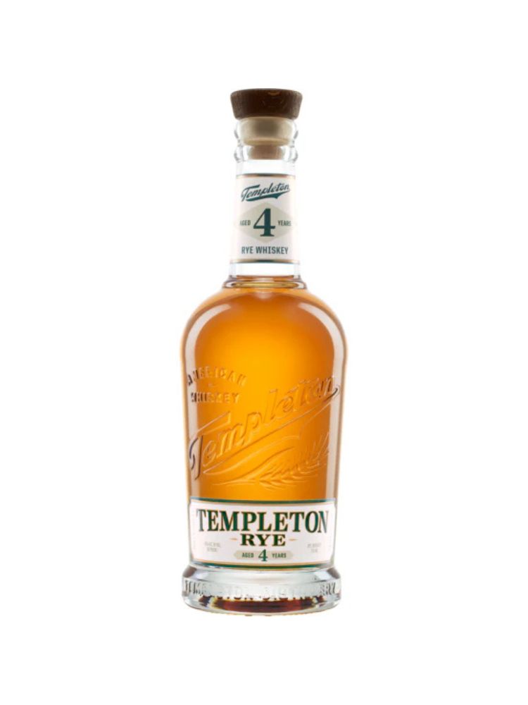 Templeton Rye Whiskey, 750mL bottle on white background.