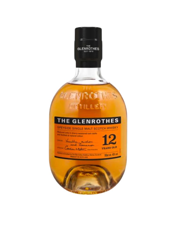 The Glenrothes 12 Year Old Single Malt Scotch Whisky, 700mL Bottle on White Background