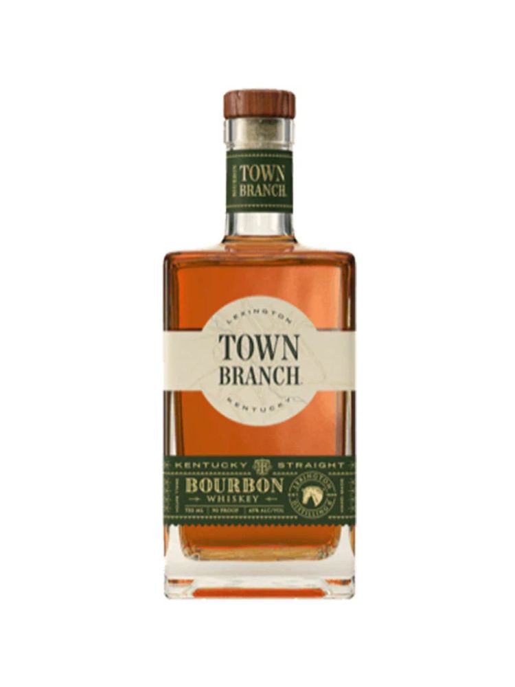 Town Branch True Cask Bourbon Whiskey bottle on white background