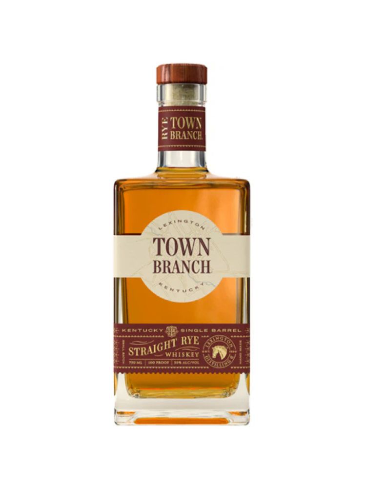 Town Branch Rye, 750mL bottle on white background.