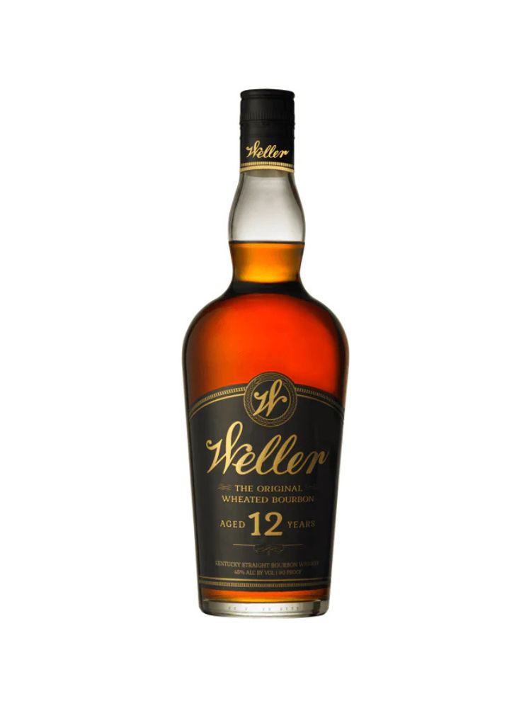 W.L. Weller 12 Year Bourbon, 1L bottle on white background