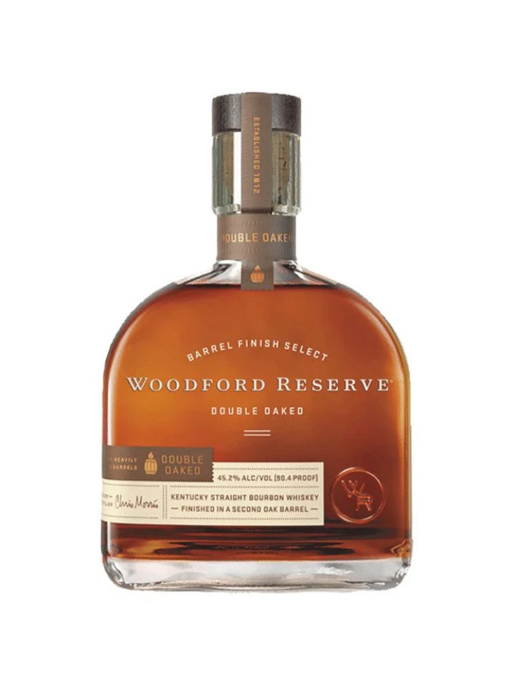 Woodford Reserve Double Oaked Bourbon, 750mL bottle on white background